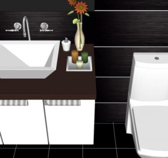 现代卫浴家具SU模型下载_sketchup草图大师SKP模型