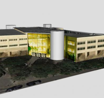 商业商场大楼建筑SU模型下载_sketchup草图大师SKP模型