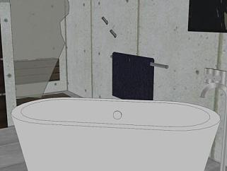 现代<em>浴室</em>独立浴缸SU模型下载_sketchup草图大师SKP模型