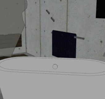 现代浴室独立浴缸SU模型下载_sketchup草图大师SKP模型