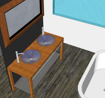 现代隐藏淋浴装修SU模型下载_sketchup草图大师SKP模型