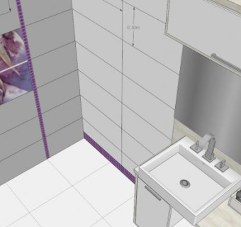 现代陶瓷浴室SU模型下载_sketchup草图大师SKP模型