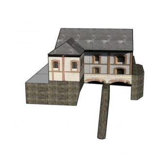 毛毡布厂建筑SU模型下载_sketchup草图大师SKP模型