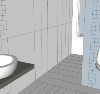 现代办公室厕所男士SU模型下载_sketchup草图大师SKP模型