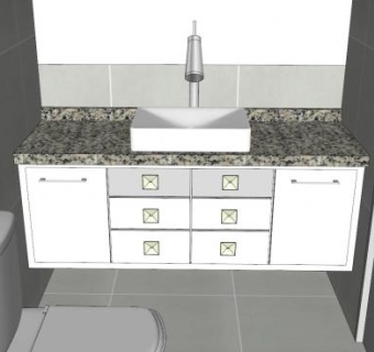 现代男士厕所SU模型下载_sketchup草图大师SKP模型