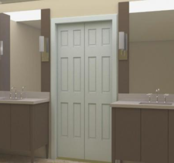 现代主浴柜卫浴SU模型下载_sketchup草图大师SKP模型