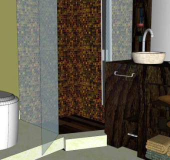 我的主浴室装修SU模型下载_sketchup草图大师SKP模型