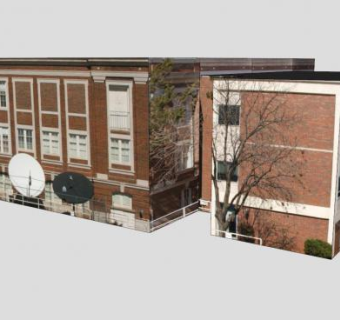 保罗·米勒新闻广播大楼SU模型下载_sketchup草图大师SKP模型