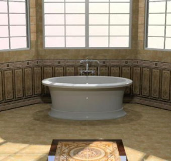 意大利豪华古董浴缸SU模型下载_sketchup草图大师SKP模型