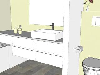 现代卫浴浴室厕所SU模型下载_sketchup草图大师SKP模型