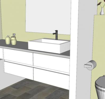 现代卫浴浴室厕所SU模型下载_sketchup草图大师SKP模型