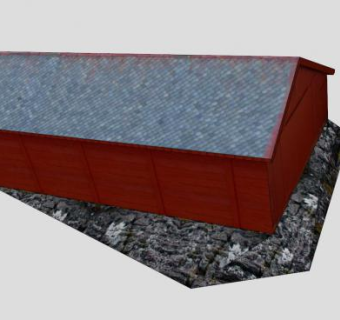 农场建筑仓库房SU模型下载_sketchup草图大师SKP模型