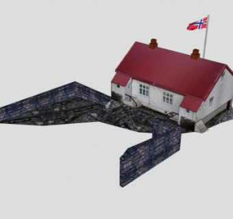 老式复古房屋SU模型下载_sketchup草图大师SKP模型