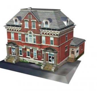 安大略省金卡丁皇后街住宅建筑SU模型下载_sketchup草图大师SKP模型