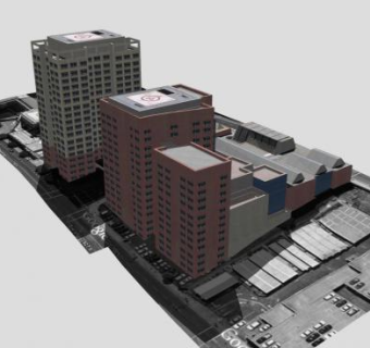 艺术表演学院建筑大楼SU模型下载_sketchup草图大师SKP模型