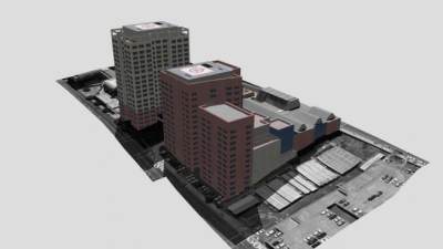 艺术表演学院建筑大楼SU模型下载_sketchup草图大师SKP模型