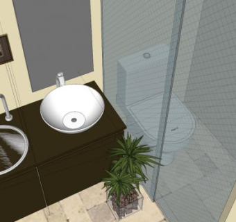 经济办公室厕所SU模型下载_sketchup草图大师SKP模型