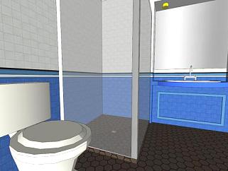 现代厕所<em>房间</em>SU模型下载_sketchup草图大师SKP模型