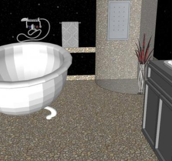 卧室浴室卫生间SU模型下载_sketchup草图大师SKP模型