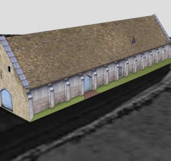 乡镇谷仓建筑SU模型下载_sketchup草图大师SKP模型