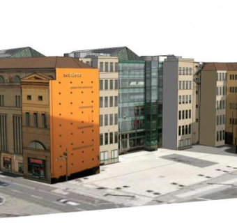 百货连锁店大楼建筑SU模型下载_sketchup草图大师SKP模型