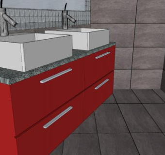 现代室内浴室装修SU模型下载_sketchup草图大师SKP模型