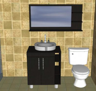 现代浴室家具SU模型下载_sketchup草图大师SKP模型