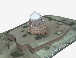 巴基斯坦马尔坦的国王墓SU模型下载_sketchup草图大师SKP模型