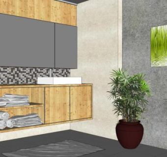 这个房间意念厕所卫浴SU模型下载_sketchup草图大师SKP模型