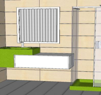 现代小型浴室淋浴SU模型下载_sketchup草图大师SKP模型