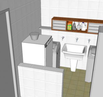 劳德室服务区卫浴装修SU模型下载_sketchup草图大师SKP模型