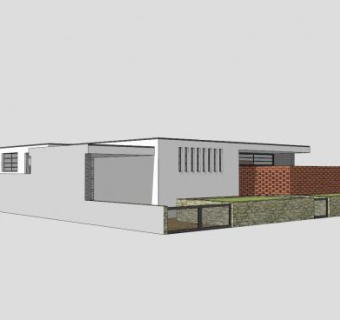 现代住宅别墅SU模型下载_sketchup草图大师SKP模型