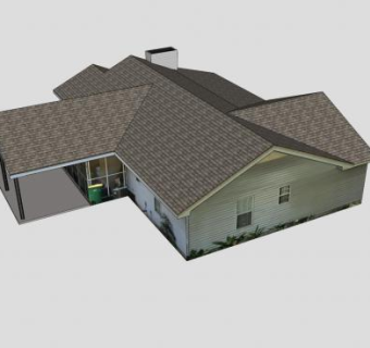 晨街504号房屋住宅SU模型下载_sketchup草图大师SKP模型