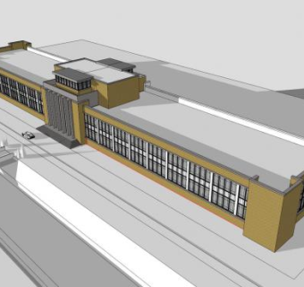 英国伯明翰市建筑学院SU模型下载_sketchup草图大师SKP模型