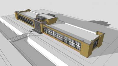 英国伯明翰市建筑学院SU模型下载_sketchup草图大师SKP模型