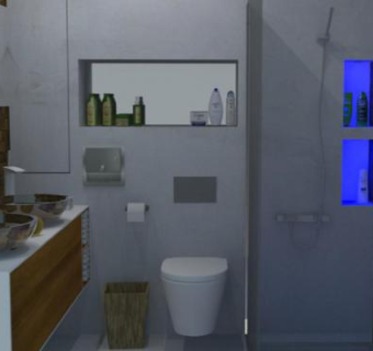 卫浴瓷仿家居浴室SU模型下载_sketchup草图大师SKP模型