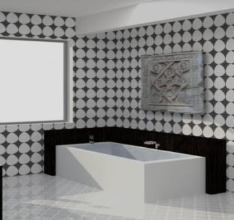 古瓷砖卫浴装修SU模型下载_sketchup草图大师SKP模型