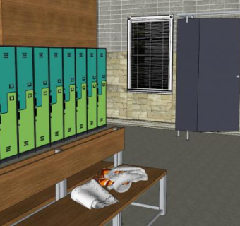 现代卫浴更衣室SU模型下载_sketchup草图大师SKP模型