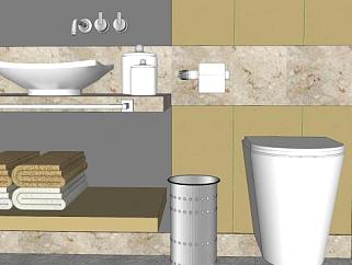 <em>现代房间</em>卫浴厕所SU模型下载_sketchup草图大师SKP模型