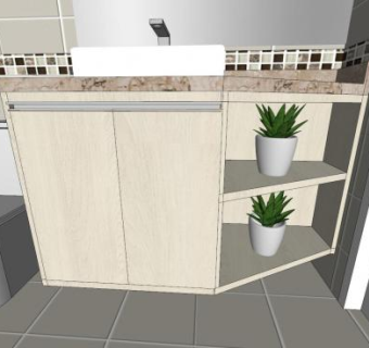 现代风格厕所浴室SU模型下载_sketchup草图大师SKP模型