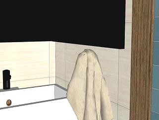 现代浴室洗澡间SU模型下载_sketchup草图大师SKP模型