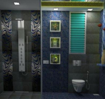 现代盥洗室浴室厕所SU模型下载_sketchup草图大师SKP模型