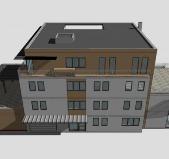 中型工厂建筑SU模型下载_sketchup草图大师SKP模型