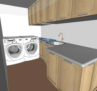 希勒厕所洗衣间SU模型下载_sketchup草图大师SKP模型