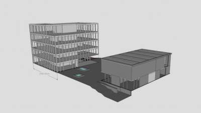 工业建筑设计草图SU模型下载_sketchup草图大师SKP模型