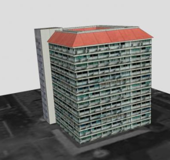 泰国曼谷警局大楼SU模型下载_sketchup草图大师SKP模型