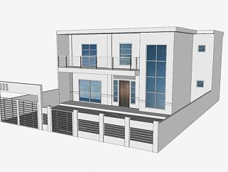 现代居民<em>房屋</em>住宅SU模型下载_sketchup草图大师SKP模型