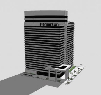 现代摩天楼建筑SU模型下载_sketchup草图大师SKP模型