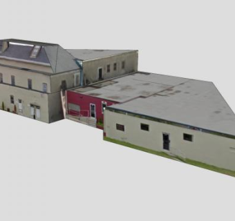 欧洲小平房工厂建筑SU模型下载_sketchup草图大师SKP模型