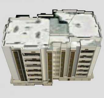 现代住宅建筑设计SU模型下载_sketchup草图大师SKP模型